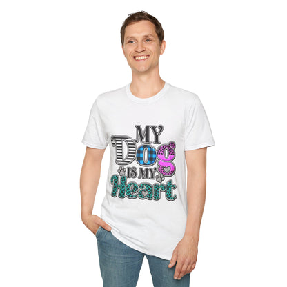 My Dog Is My Heart T-Shirt — Colorful Plaid