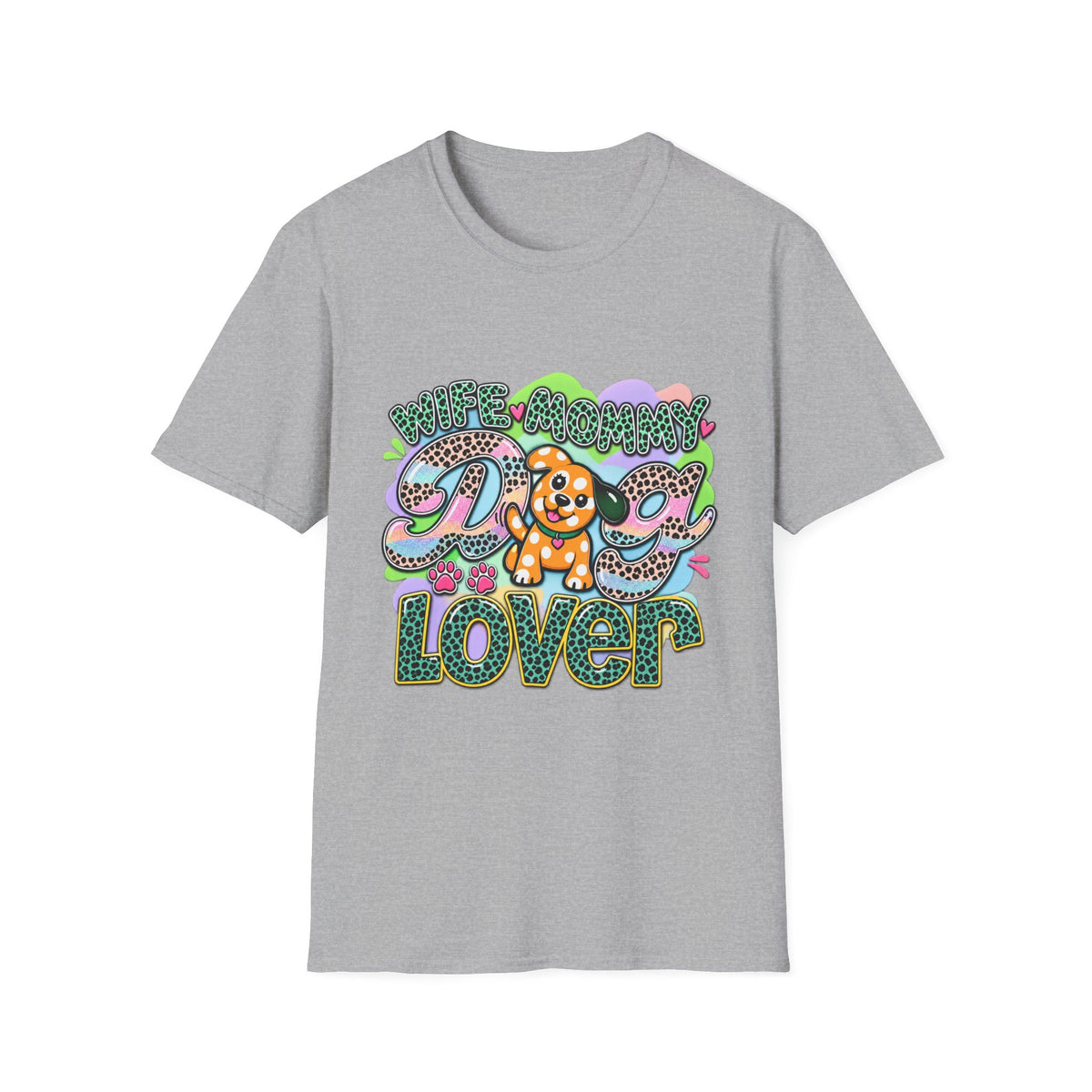 Dog Lover T-Shirt — "Wife Mommy Dog Lover" Cute Puppy Graphic Tee