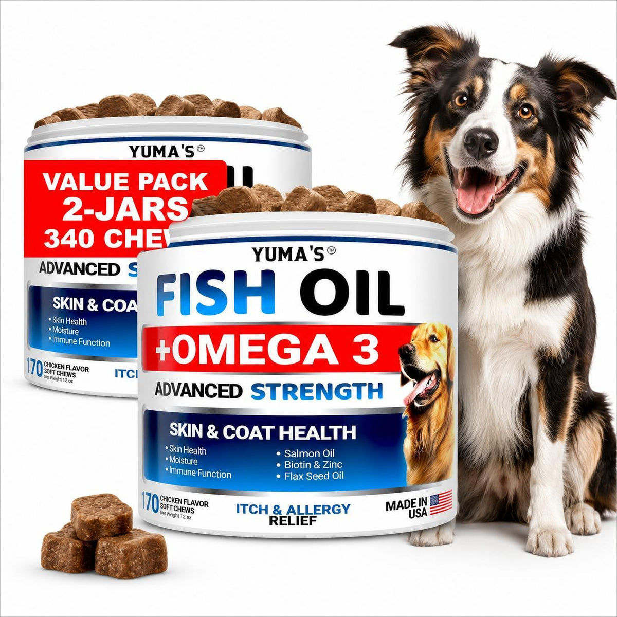 Omega 3 Fish Oil for Dogs – Skin & Coat