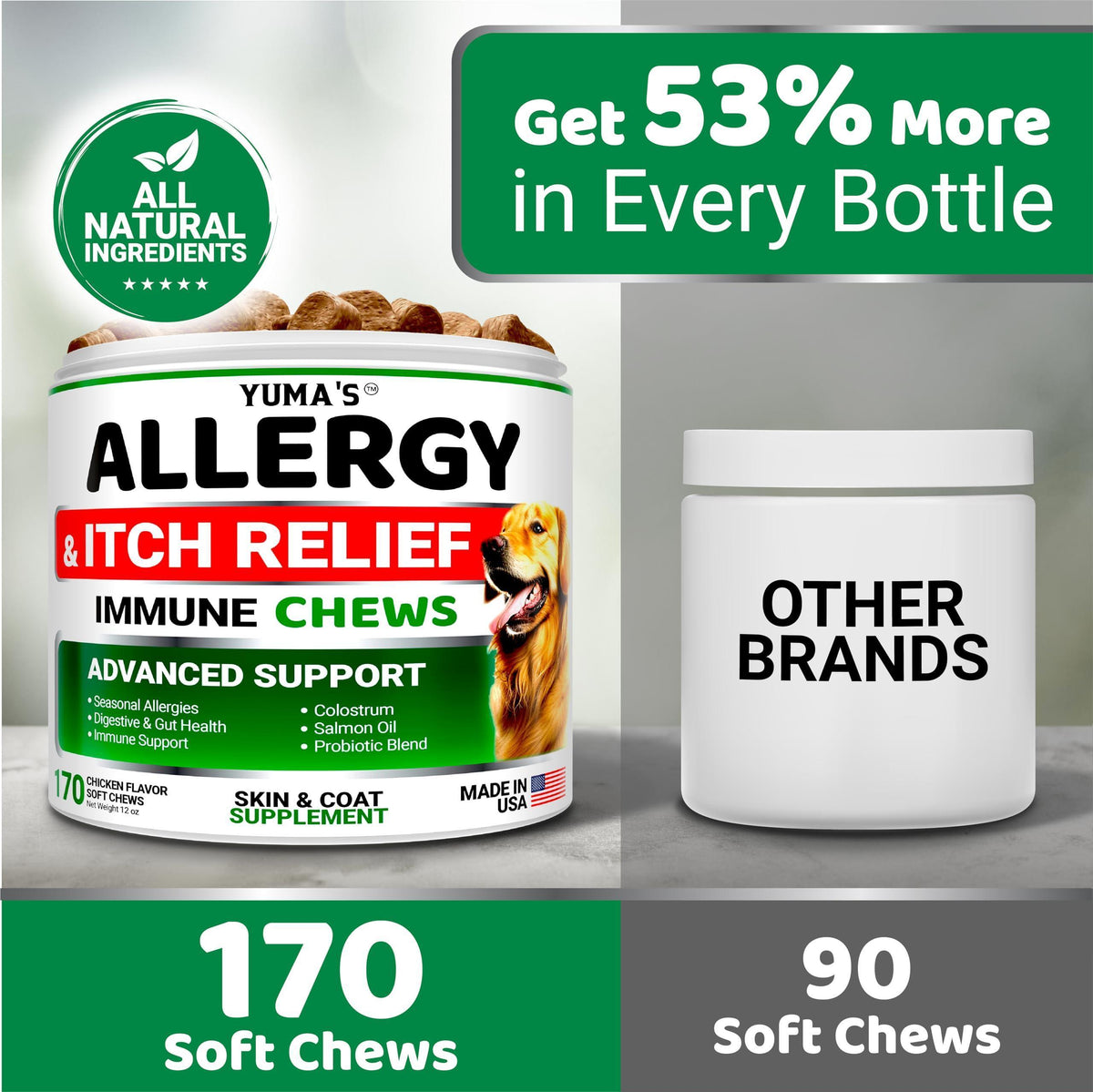 Dog Allergy Relief Chews for Itchy Skin