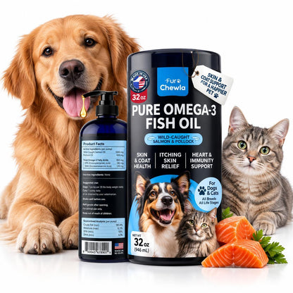 Fish Oil for Dogs & Cats – Omega-3 Skin & Coat Support