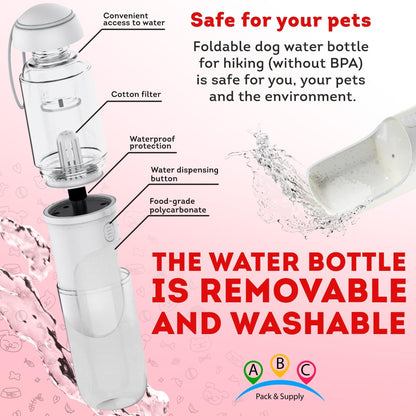 Dog Travel Water Bottle With Silicone Strap