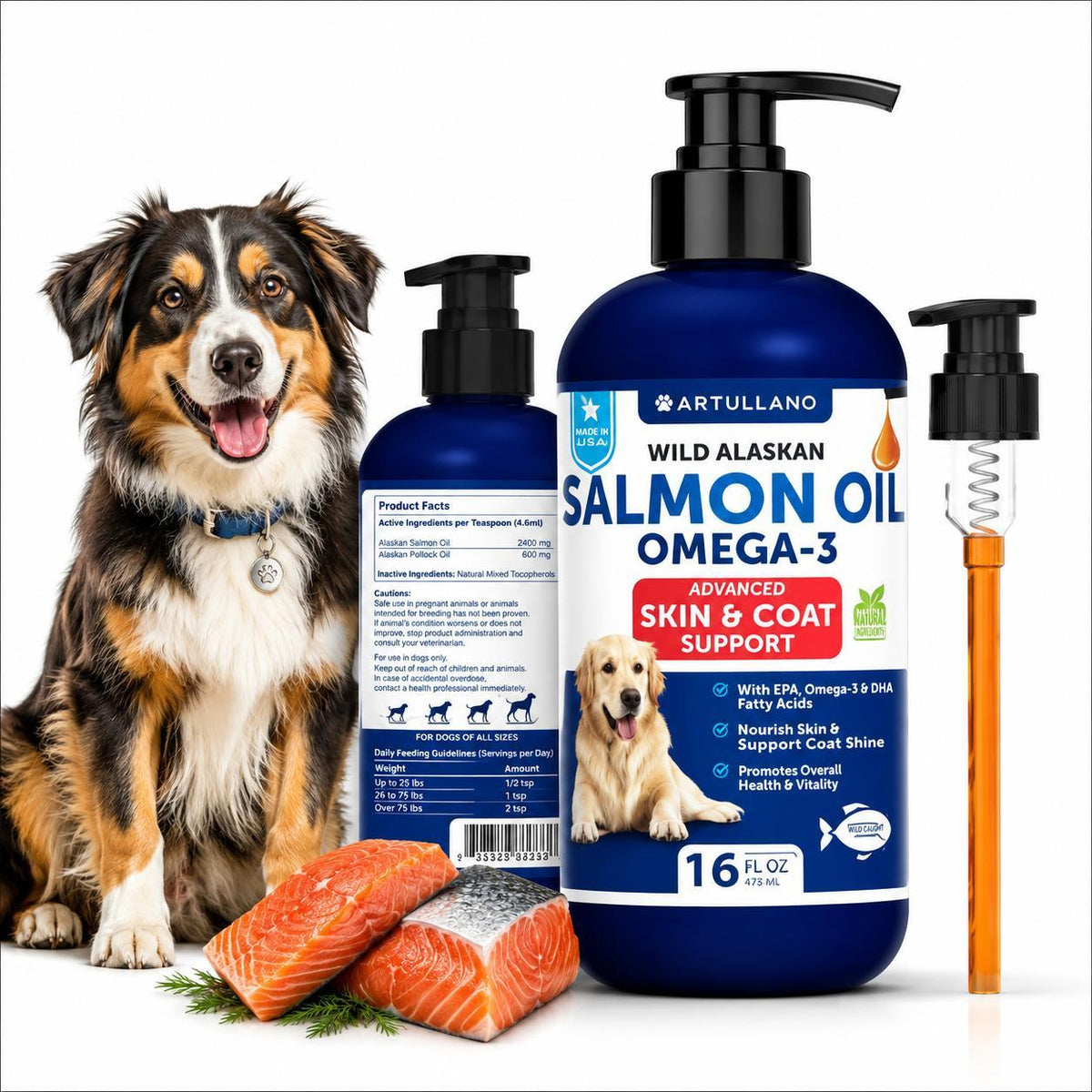 Wild Alaskan Salmon Oil for Dogs – Omega 3