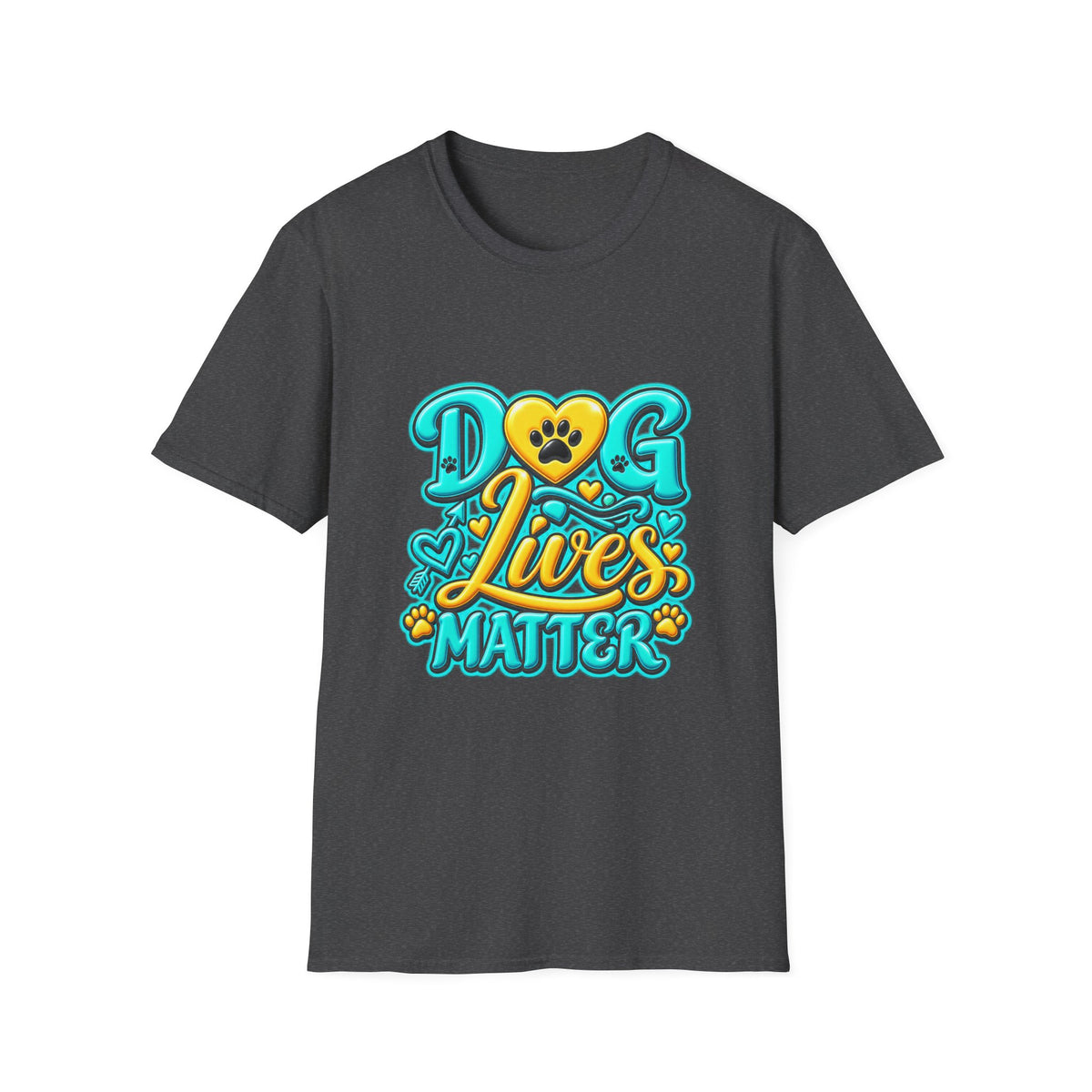 Dog Lives Matter T-Shirt – Cute Paw Heart Pet Rescue Tee