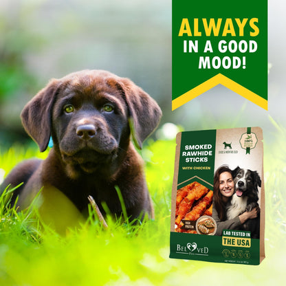 Chicken-Wrapped Rawhide Sticks for Dogs