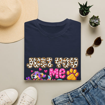 Just Feed Me & the Dogs T-Shirt — Cute Colorful Pet Lover Graphic Tee