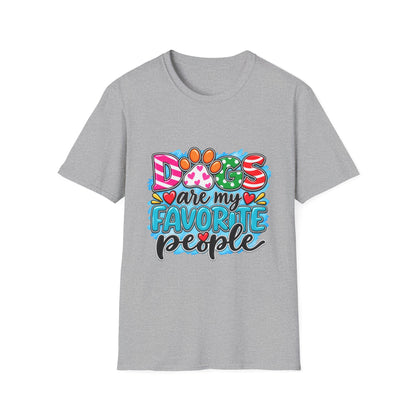 Dogs Are My Favorite People T-Shirt Paw Print Graphic