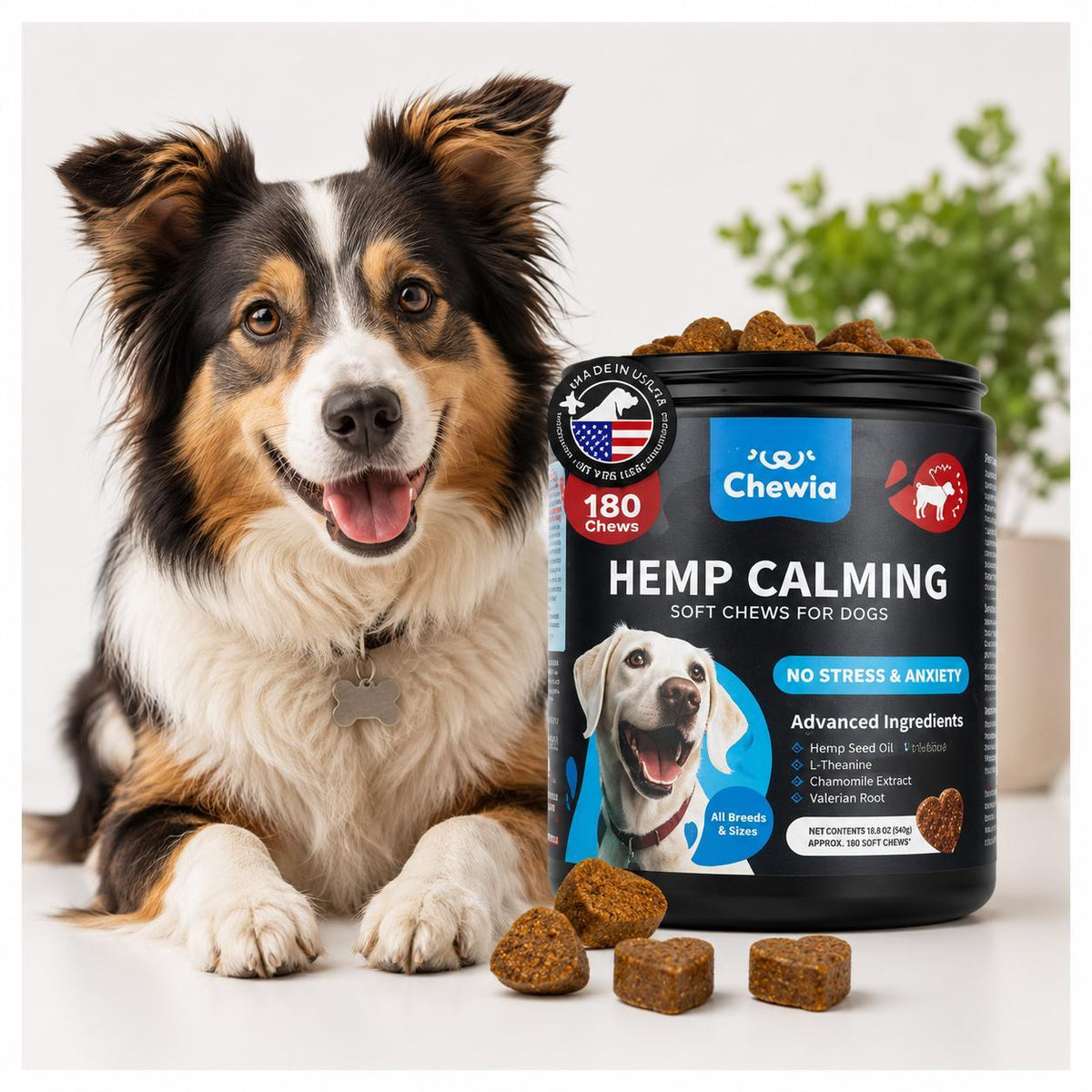 Hemp Calming Chews for Dogs – Anxiety Relief