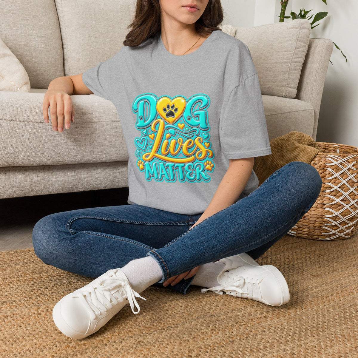 Dog Lives Matter T-Shirt – Cute Paw Heart Pet Rescue Tee
