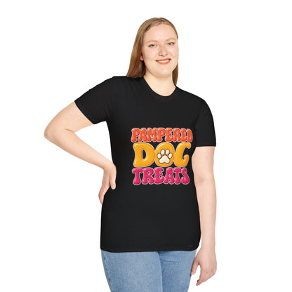 Pampered Dog Treats T-Shirt — Retro Paw Graphic