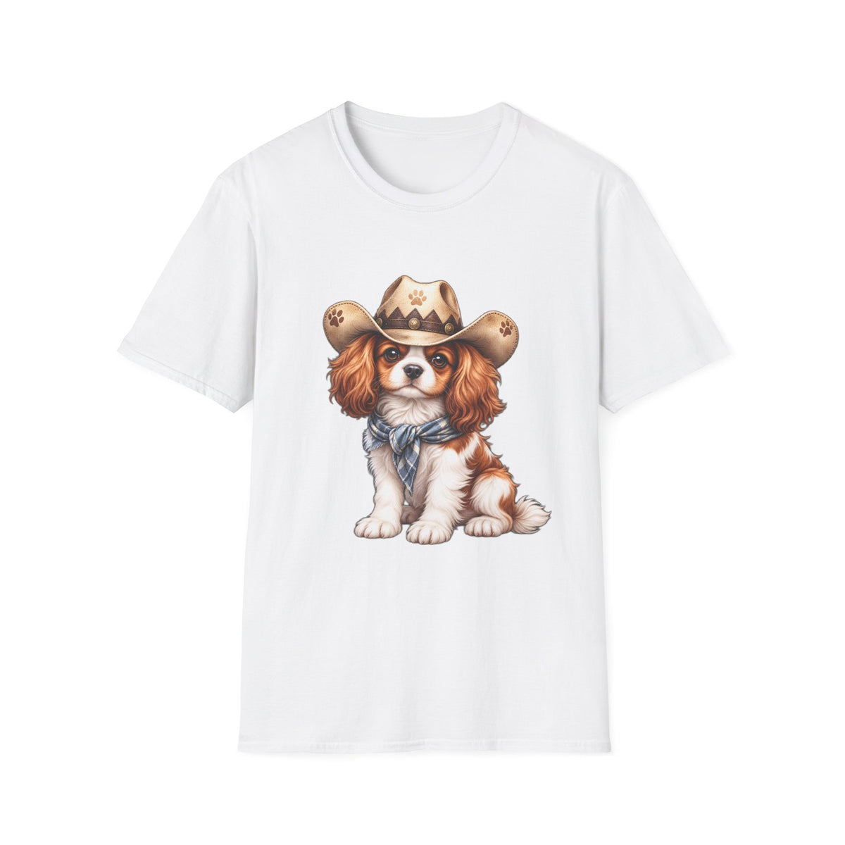 Cavalier King Charles Cowboy Dog T-Shirt