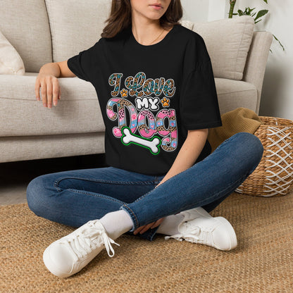 I Love My Dog T-Shirt — Colorful Paw