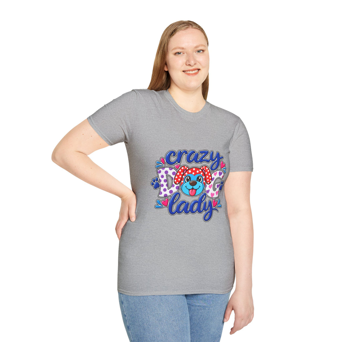 Crazy Dog Lady T-Shirt — Playful Polka Dot Puppy