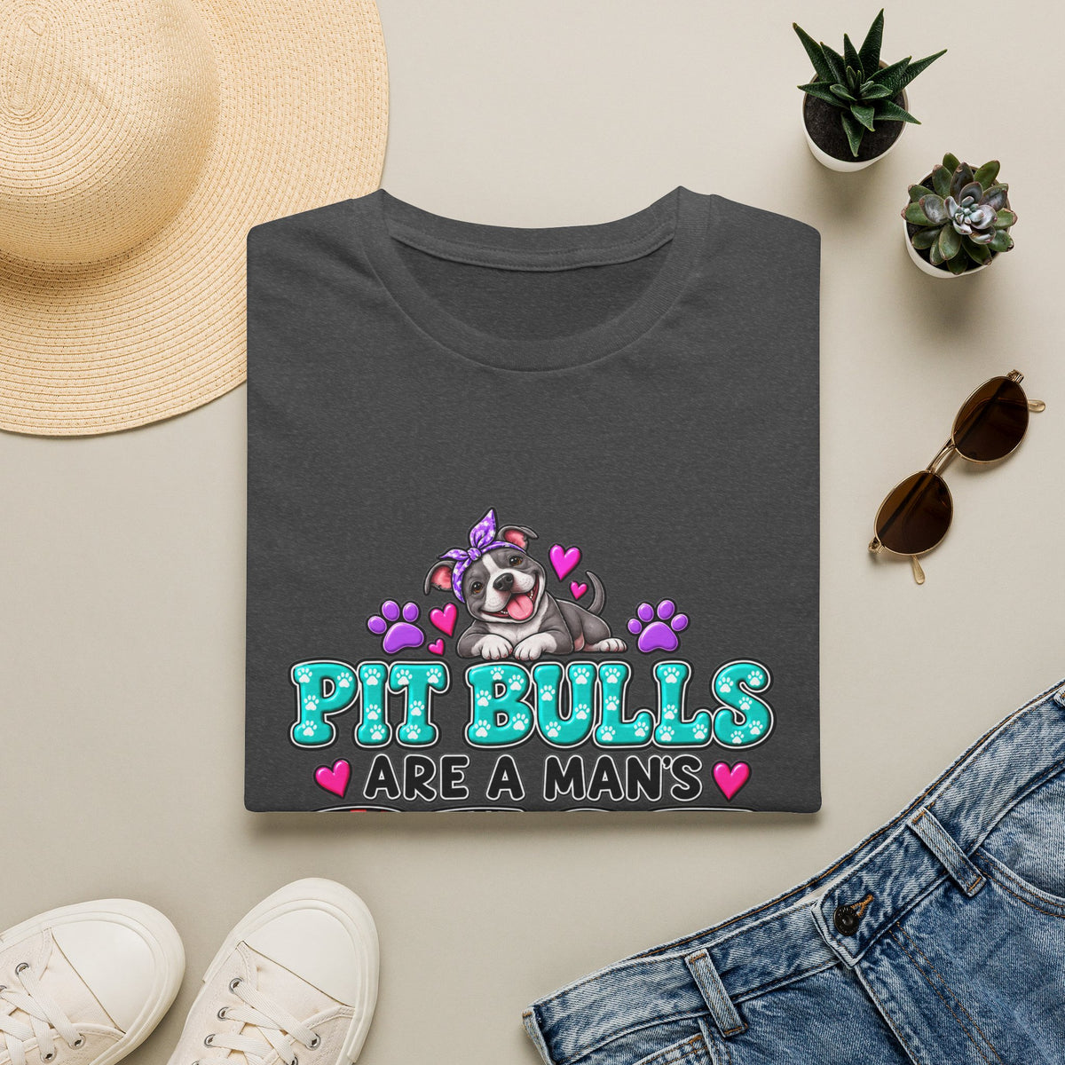 Pit Bulls Are a Man's Best Friend T-Shirt