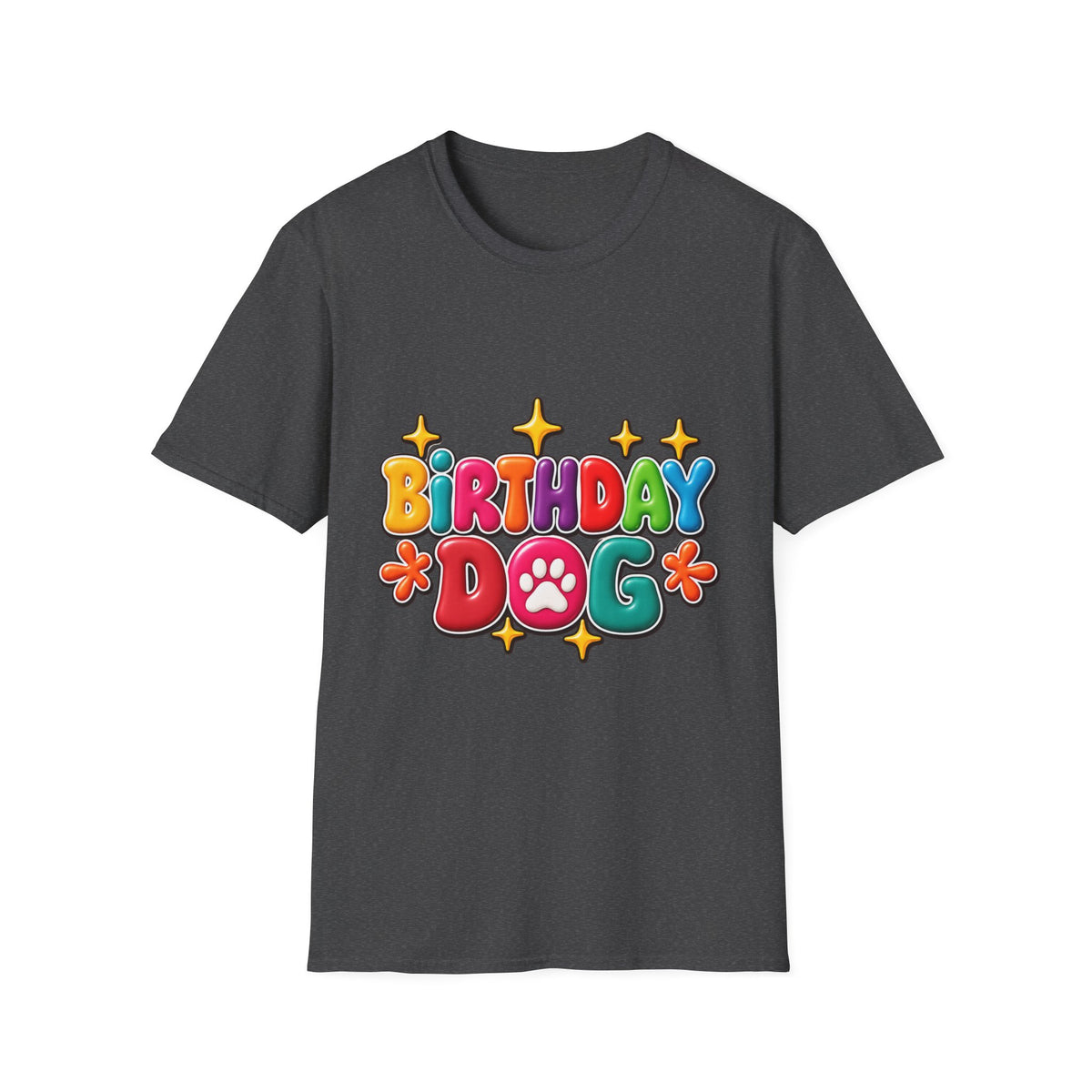 Birthday Dog T-Shirt Paw Print Birthday Tee