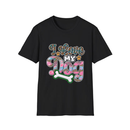 I Love My Dog T-Shirt — Colorful Paw