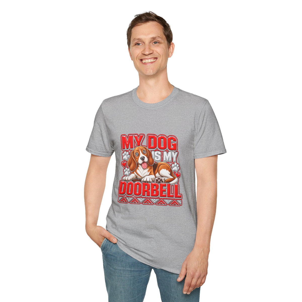 Dog Lover T-Shirt — "My Dog Is My Doorbell"
