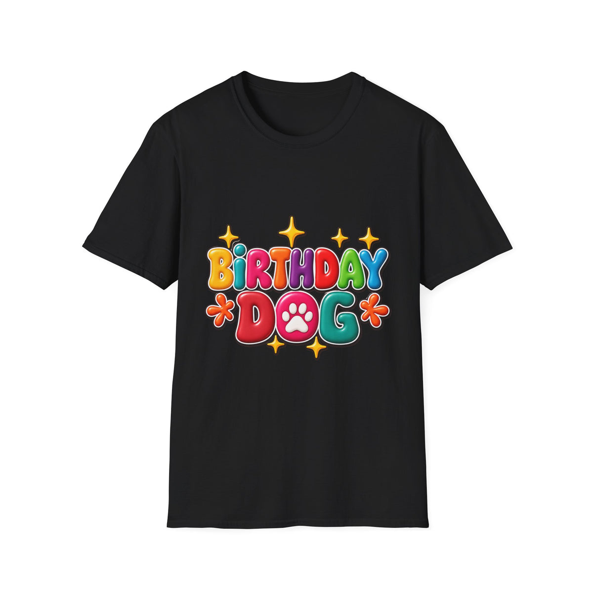 Birthday Dog T-Shirt Paw Print Birthday Tee