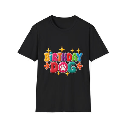 Birthday Dog T-Shirt Paw Print Birthday Tee