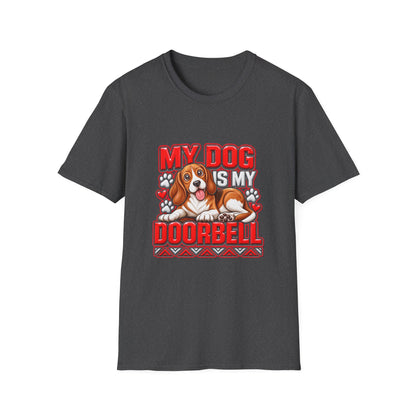 Dog Lover T-Shirt — "My Dog Is My Doorbell"
