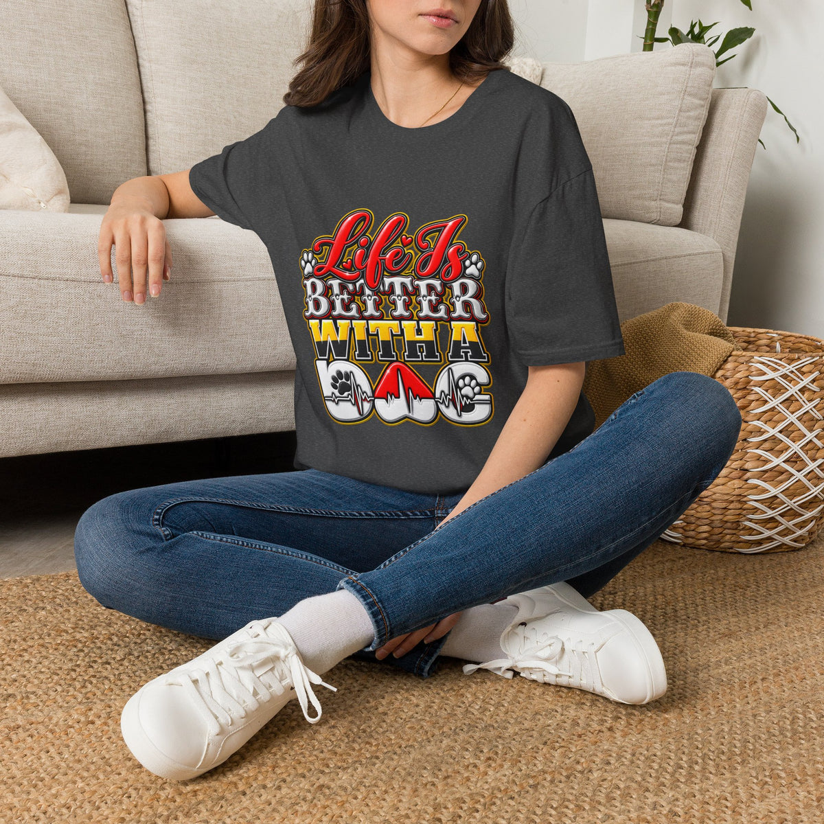 Life Is Better With A Dog T‑Shirt — Retro Pet Lover