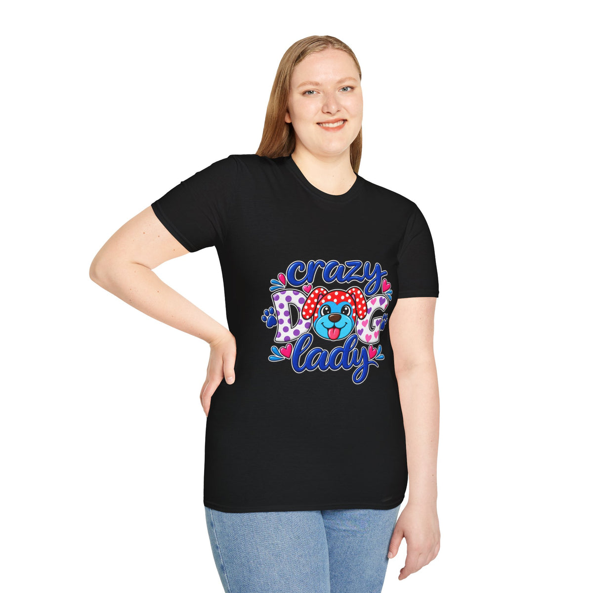 Crazy Dog Lady T-Shirt — Playful Polka Dot Puppy