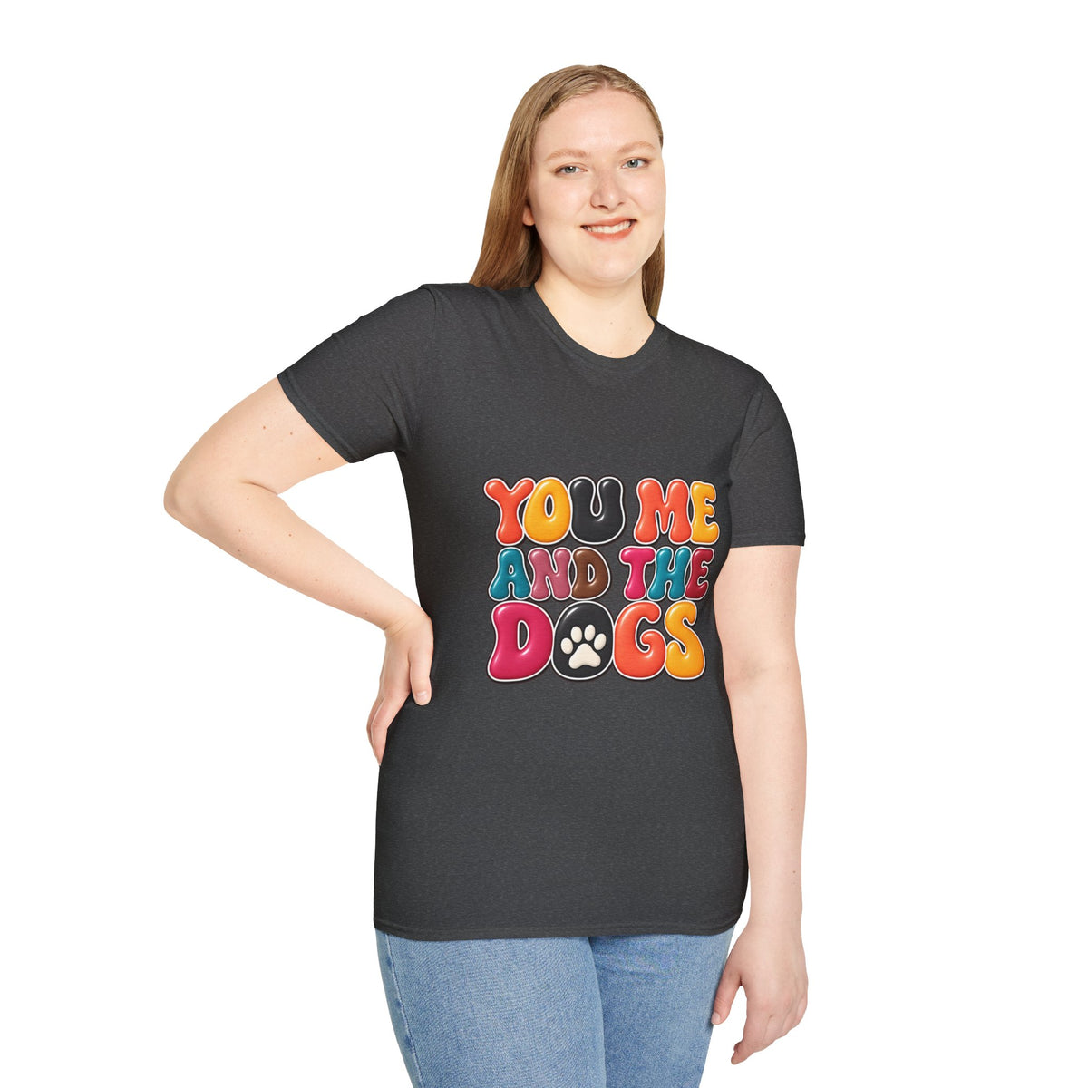You, Me and the Dogs T-Shirt — Retro Dog Lover Tee