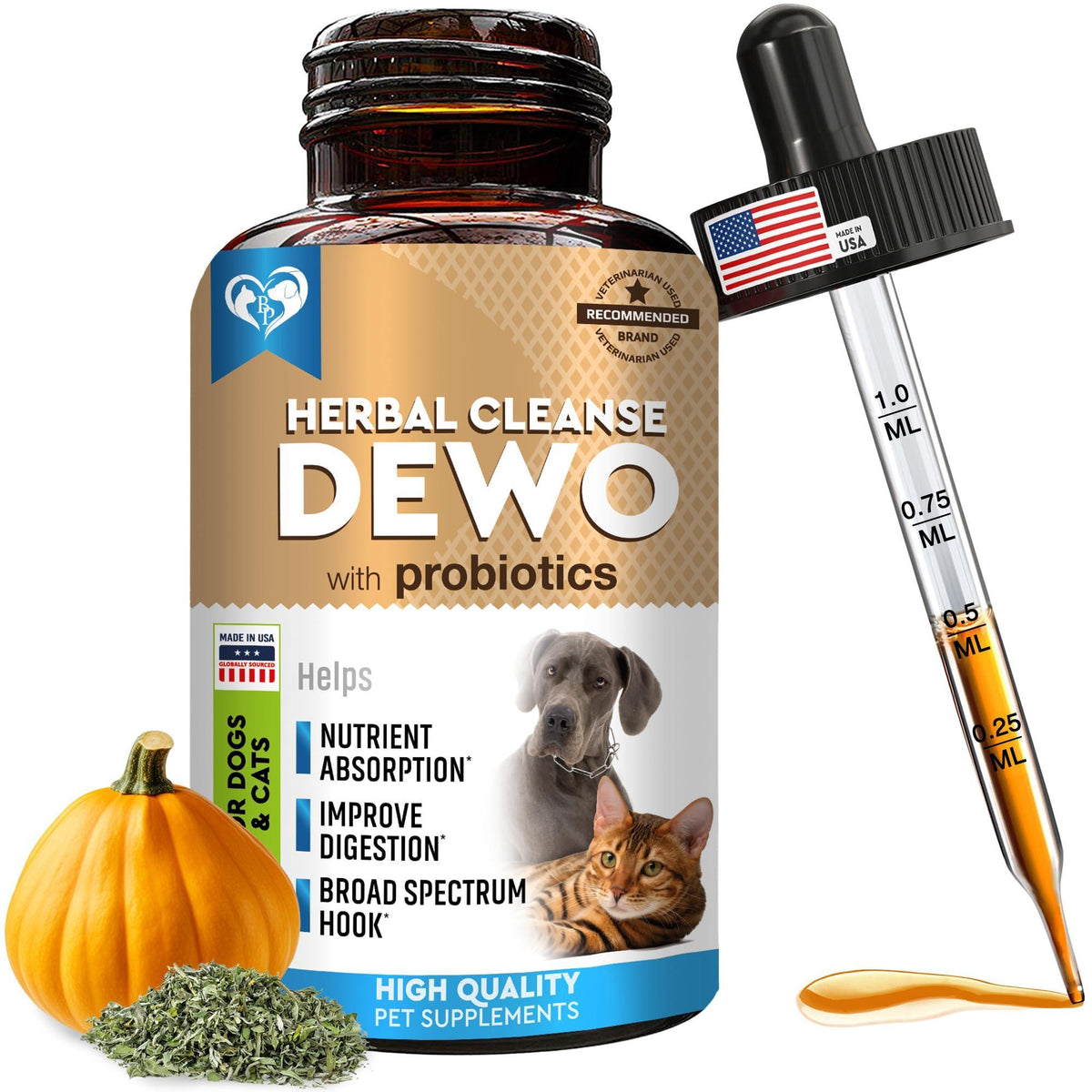 Natural Herbal Worm Treatment for Cats & Dogs