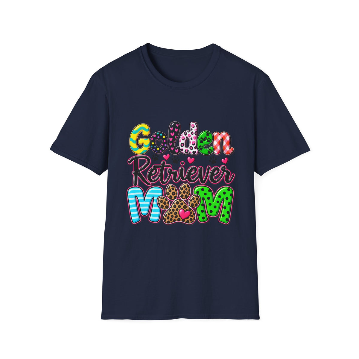 Golden Retriever Mom T-Shirt — Paw Print Dog Lover Tee
