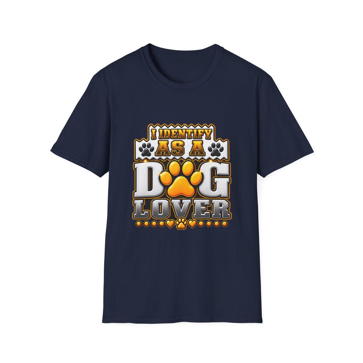 Dog Lover T-Shirt — "I Identify As A Dog Lover" Graphic Tee