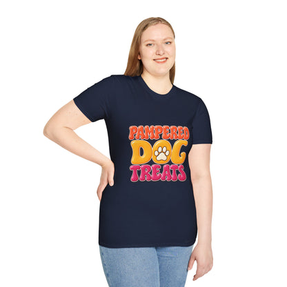 Pampered Dog Treats T-Shirt — Retro Paw Graphic