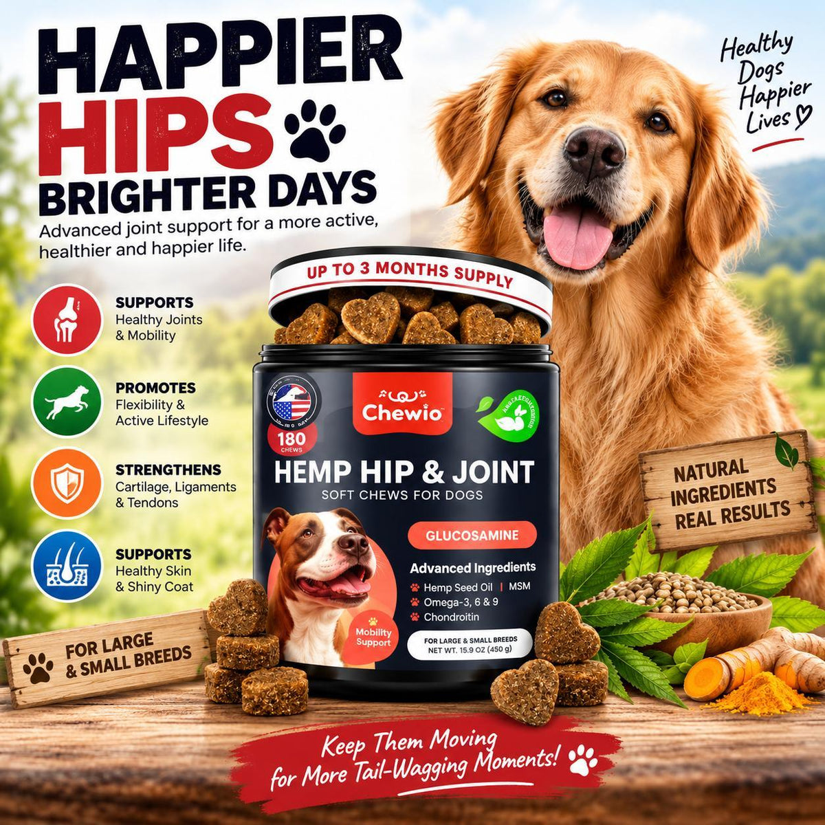 Glucosamine Chondroitin Joint Chews for Dogs