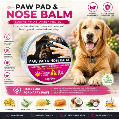 Natural Dog Paw Balm for Dry Paws