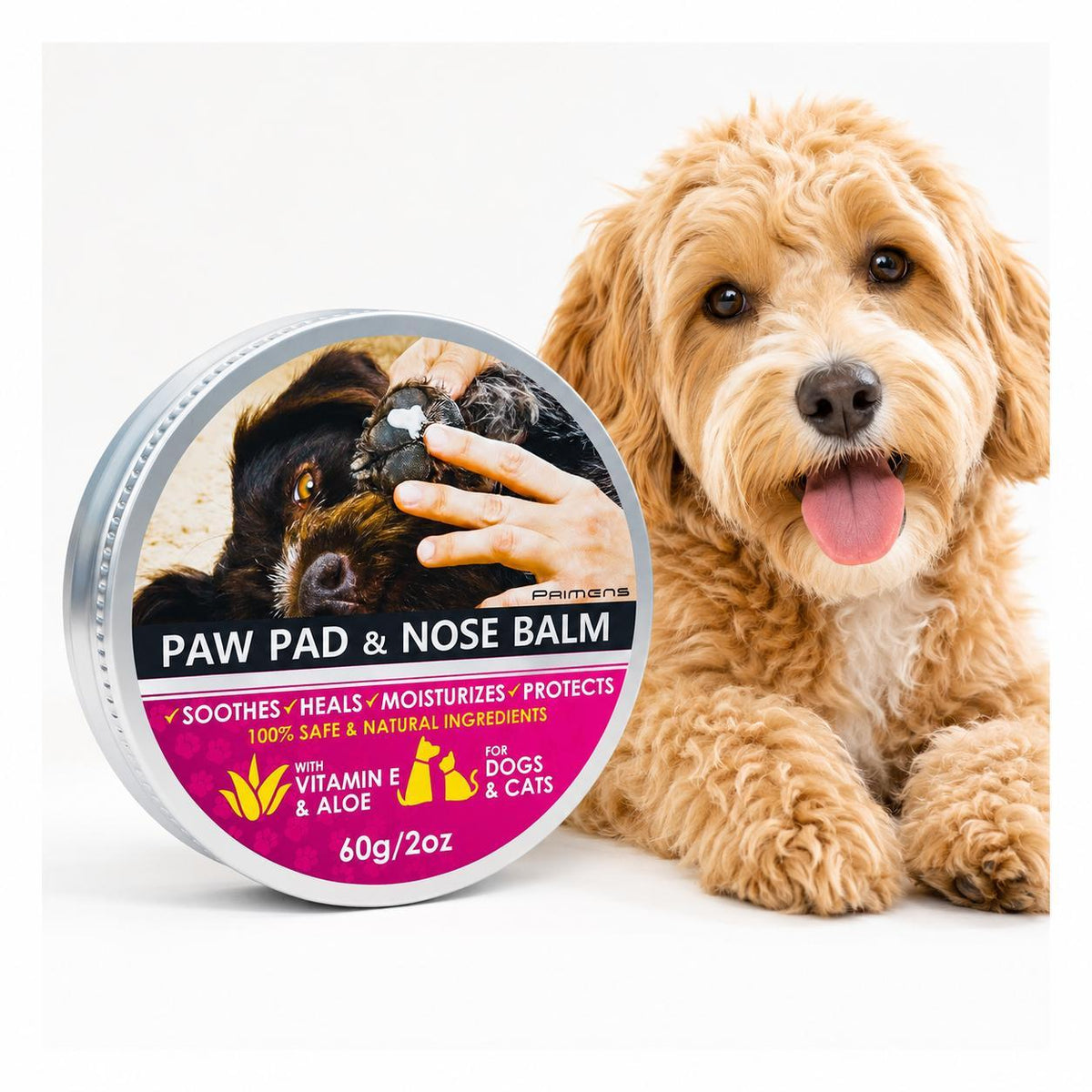 Natural Dog Paw Balm for Dry Paws