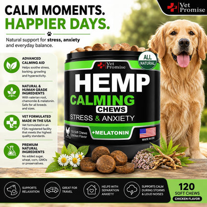 Hemp Calming Chews for Dogs with Anxiety