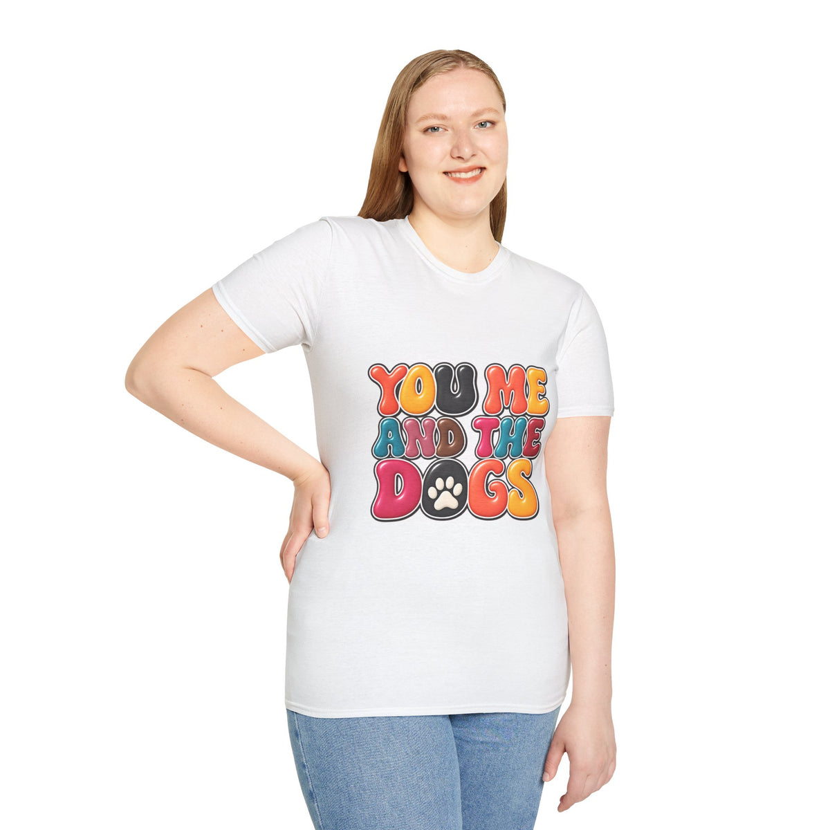 You, Me and the Dogs T-Shirt — Retro Dog Lover Tee