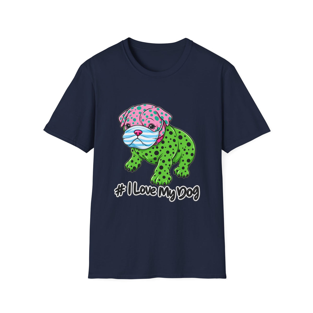 I Love My Dog T-Shirt — Colorful Polka Dot Puppy