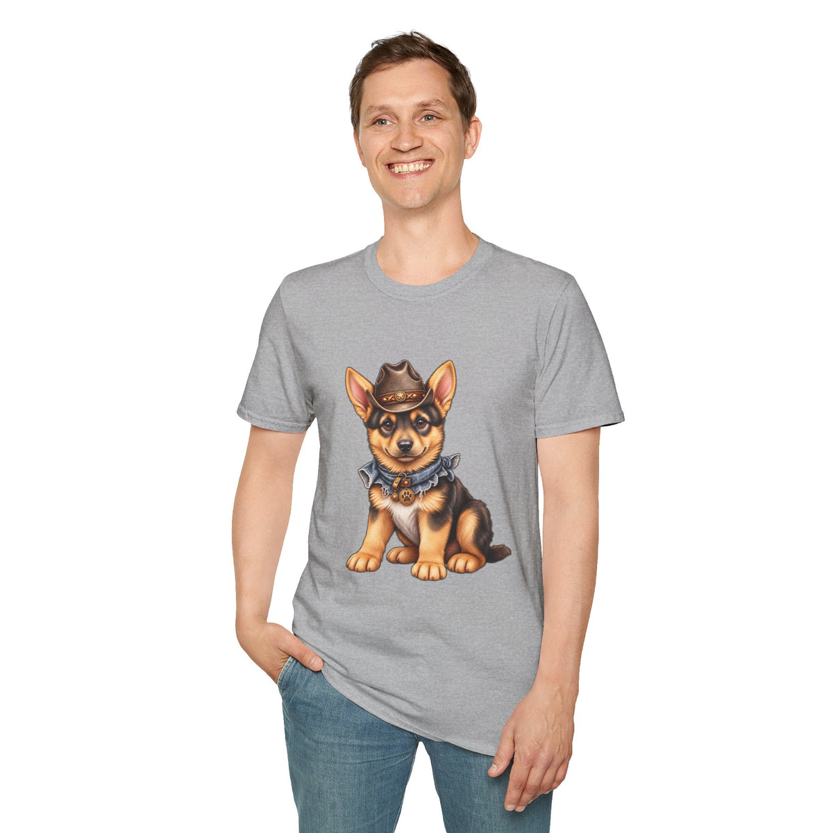 Corgi Cowboy T-Shirt Cute Western Dog Tee