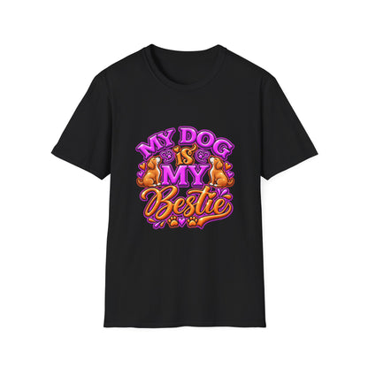 Dog Is My Bestie T-Shirt — Cute Paw Print Pet Lover Tee