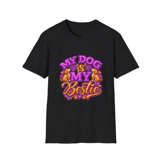 Dog Is My Bestie T-Shirt — Cute Paw Print Pet Lover Tee