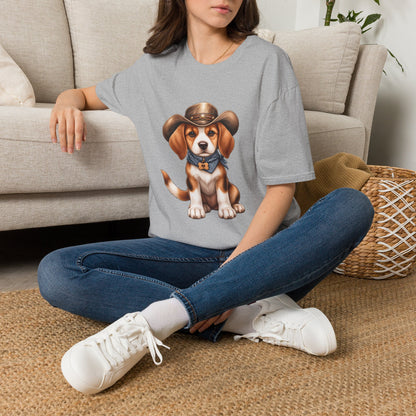 Beagle Cowboy T-Shirt — Cute Western Puppy Tee