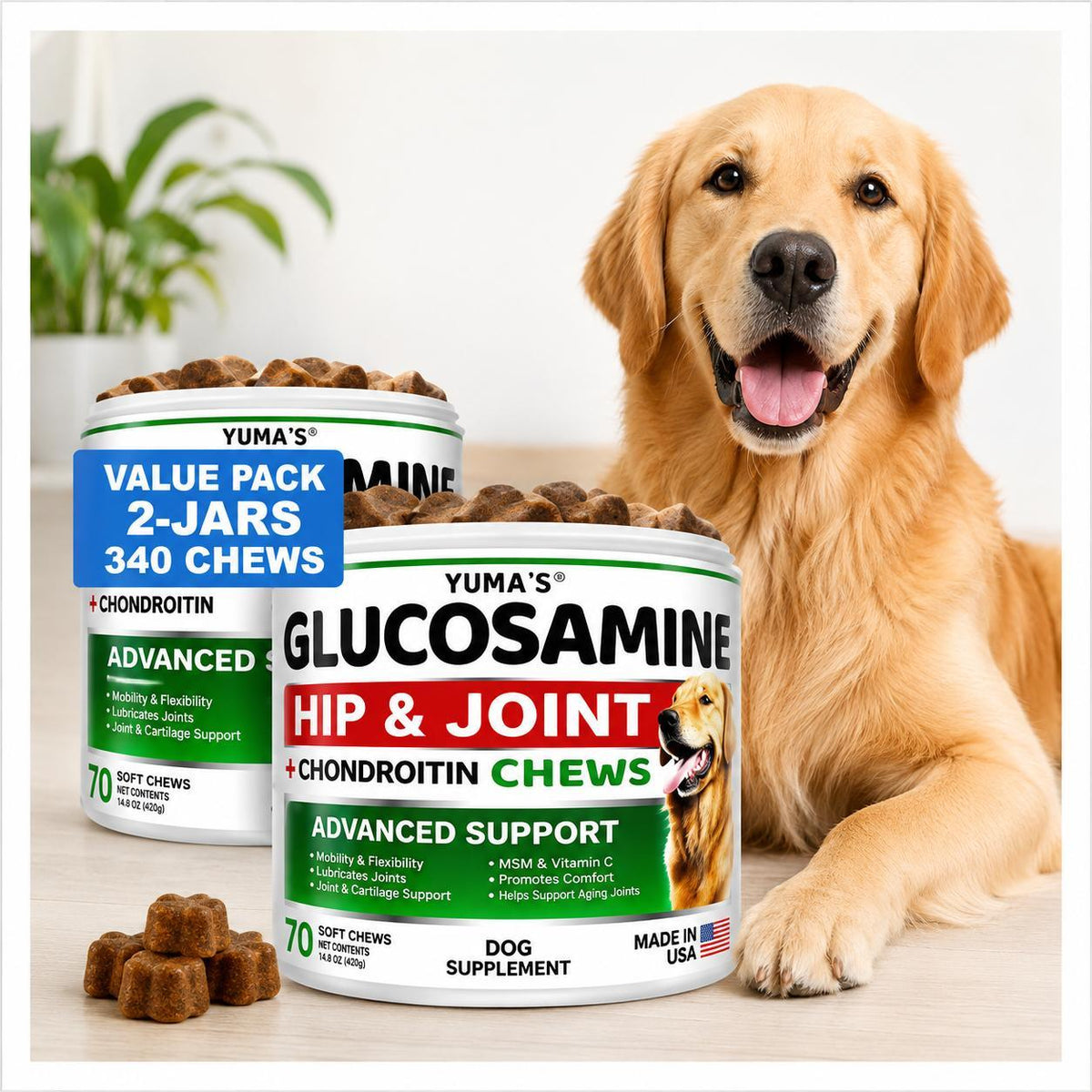 Glucosamine for Dogs – 2 Pack