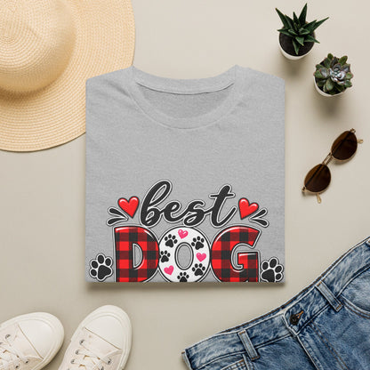 Best Dog Mom Ever T-Shirt — Plaid & Paw Print