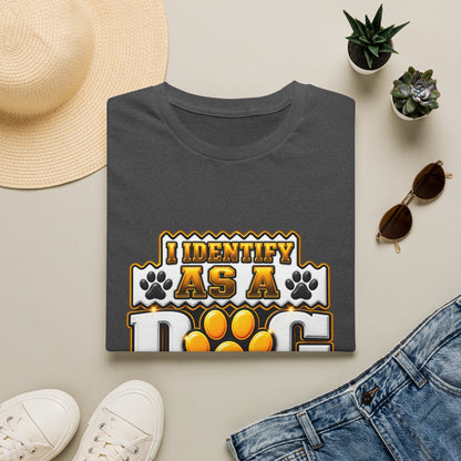 Dog Lover T-Shirt — "I Identify As A Dog Lover" Graphic Tee