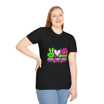 Rescue Vibes T-Shirt — Peace Love Rescue Graphic Tee