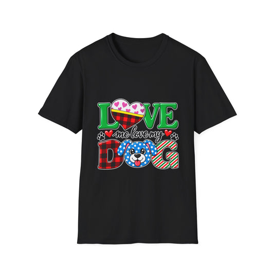 Love Me Love My Dog T-Shirt — Buffalo Plaid & Heart