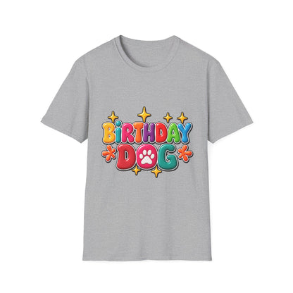 Birthday Dog T-Shirt Paw Print Birthday Tee