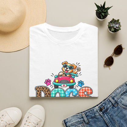 Dogs Welcome Graphic T-Shirt — Cute Puppy Car Design