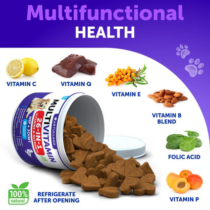 (2 Pack) Multivitamin Chewable with Glucosamine Treats for Dogs