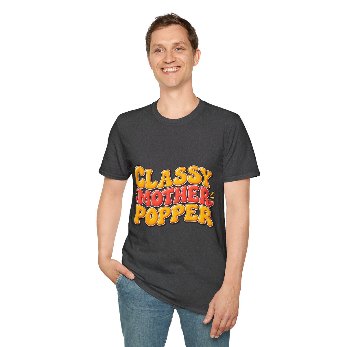 Classy Motherpopper Retro Graphic T‑Shirt